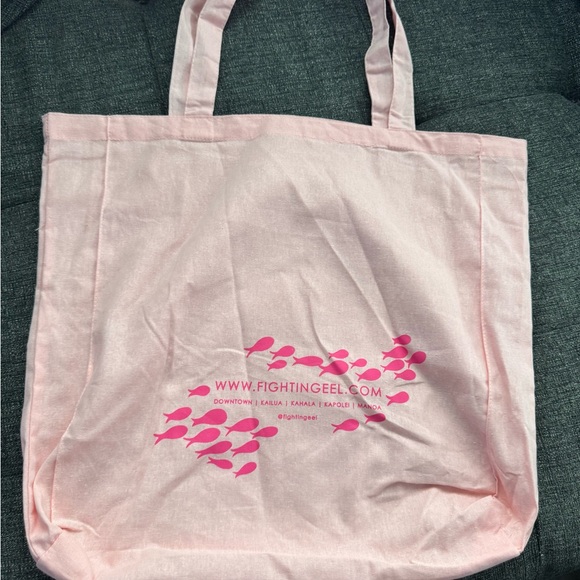 Fighting Eel Light Pink Tote with Fish Design. New w/o tags. - Picture 1 of 2